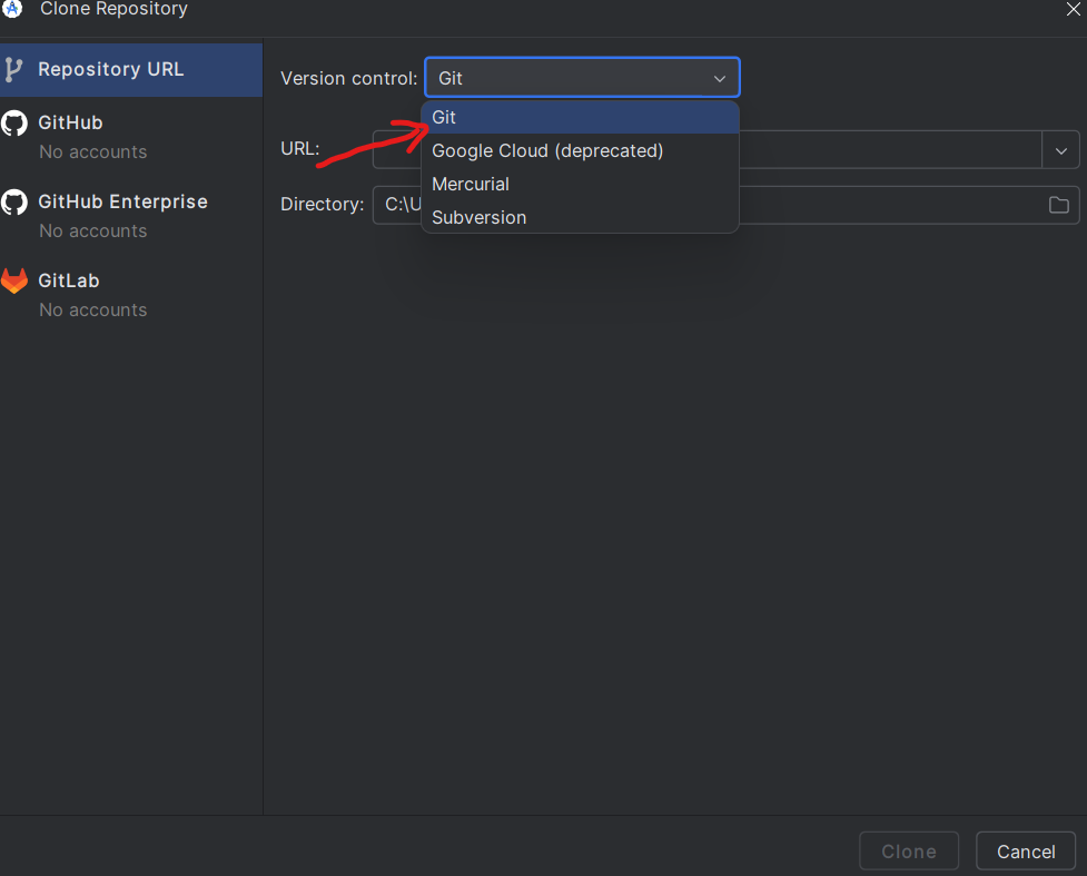 Choose Git
